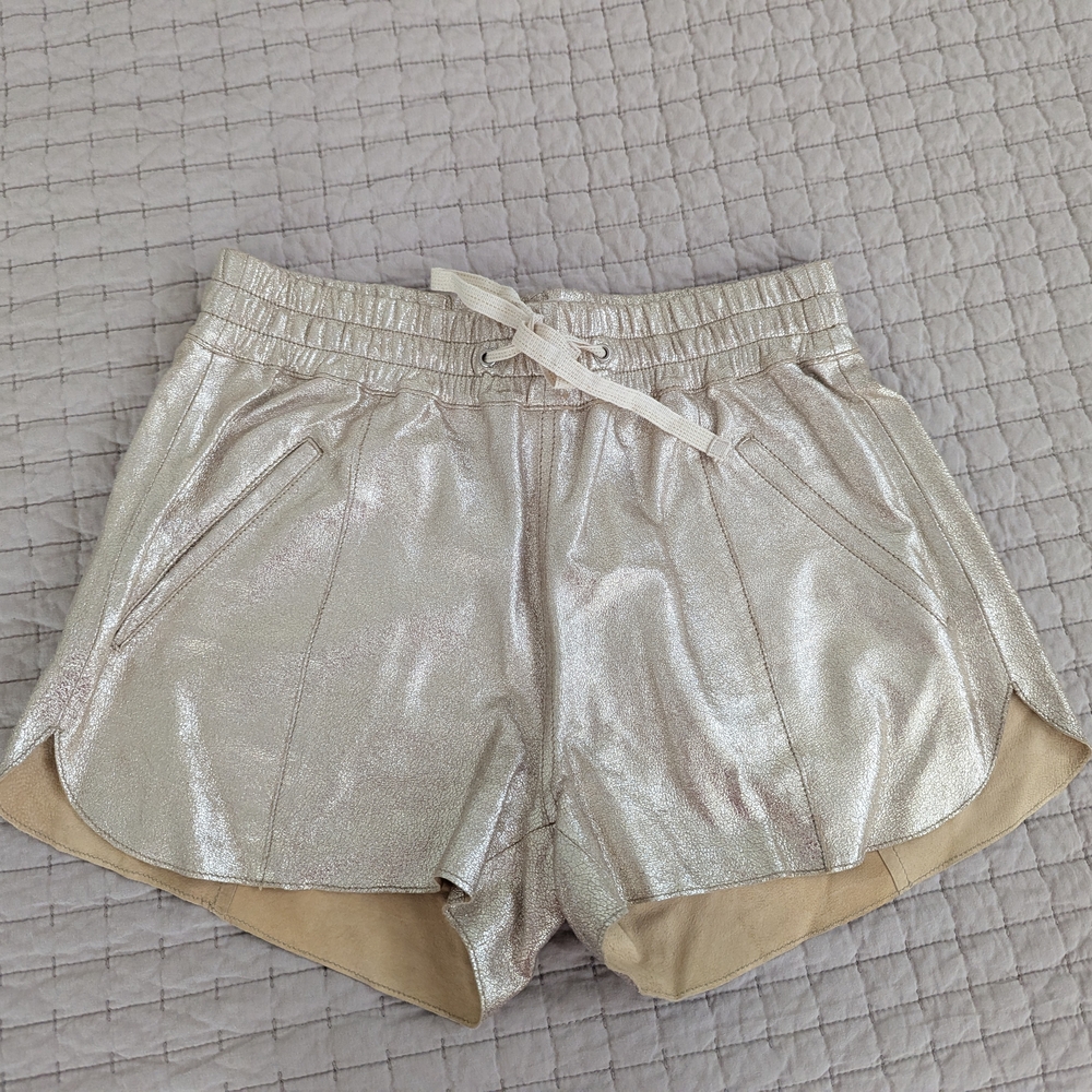 Sezane Women's Leather Shorts Size S
